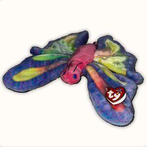 Ty Beanie Original Buddy FLITTER Tie-Dyed Butterfly Stuffed Animal with Tag 2000